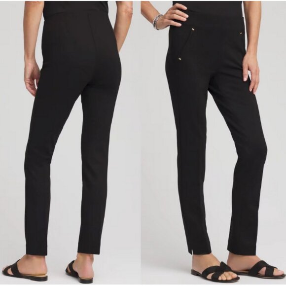 Chico's Pants - NWT CHICO'S So Slimming 360 Juliet Ponte Trim Detail Pant Black Size 2.5/US 14